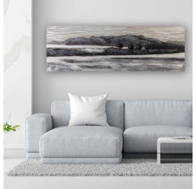 PAINTING ON CANVAS COSTA GRAY 150x50cm