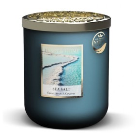 SEA SALT LARGE SCENTED SOY CANDLE 320G HEART&HOME