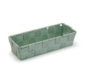 GREEN RECTANGULAR OBJECTS BASKET