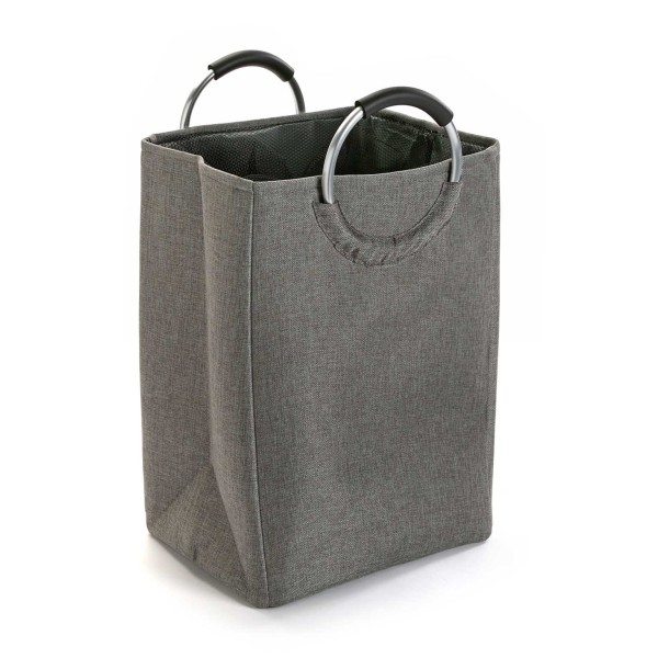 CLOTHES LAUNDRY BASKET WITH HANDLE GREY