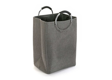 CLOTHES LAUNDRY BASKET WITH HANDLE GREY