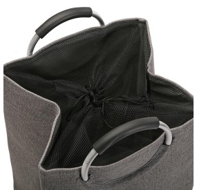 CLOTHES LAUNDRY BASKET WITH HANDLE GREY