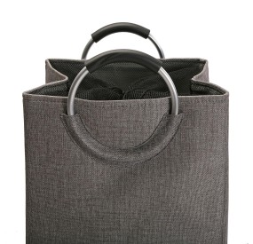 CLOTHES LAUNDRY BASKET WITH HANDLE GREY