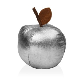 TEXTIL SILVER APPLE DOORSTOP