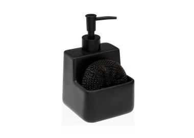 SOAP DISPENSER WITH SPONGE HOLDER BLACK