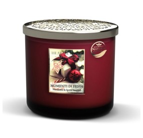 CANDELA SOIA PROFUMATA MOMENTI DI FESTA 2 STOPPINI 220G HEART&HOME