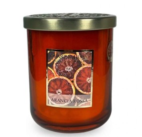 LARGE RED ORANGE SCENTED SOY CANDLE 340G HEART&HOME