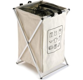 CLOTHES LAUNDRY BASKET WITH HANDLE BEIGE