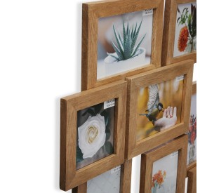 WOODEN MULTIPLE PHOTO FRAME FOR 14 PHOTOS