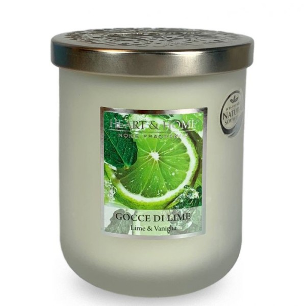 LARGE LIME DROPS SCENTED SOY CANDLE 340G HEART&HOME