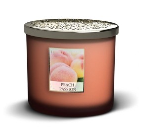 CANDELA SOIA PROFUMATA PEACH PASSION 2 STOPPINI 220G HEART&HOME