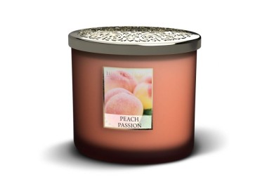 CANDELA SOIA PROFUMATA PEACH PASSION 2 STOPPINI 220G HEART&HOME