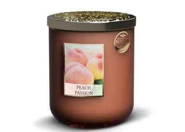 CANDELA SOIA PROFUMATA PEACH PASSION GRANDE 320G HEART&HOME