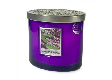 LAVENDER AND SAGE SCENTED SOY CANDLE 2 WICKS 230G HEART&HOME