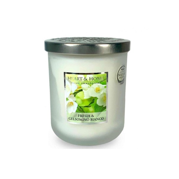 SMALL SCENTED SOY CANDLE FREESIA & JASMINE 115G HEART&HOME