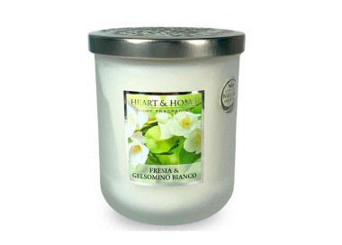 SMALL SCENTED SOY CANDLE FREESIA & JASMINE 115G HEART&HOME