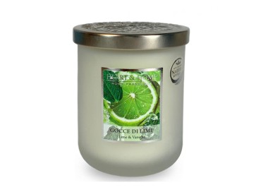 CANDELA SOIA PROFUMATA GOCCE DI LIME PICCOLA 115G HEART&HOME