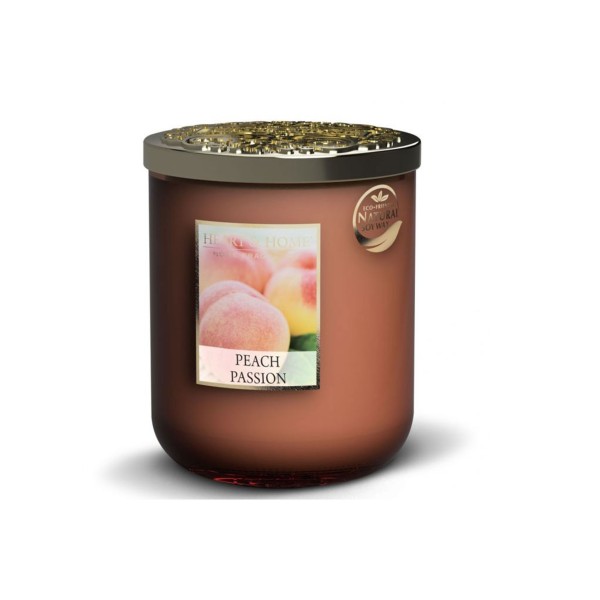 CANDELA SOIA PROFUMATA PEACH PASSION PICCOLA 110G HEART&HOME