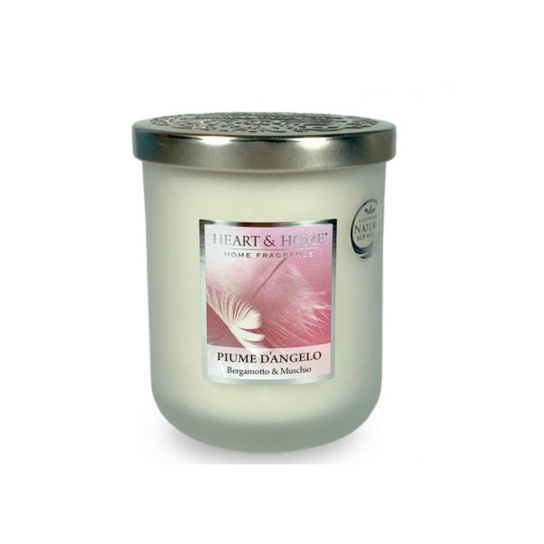 CANDELA SOIA PROFUMATA PIUME D'ANGELO PICCOLA 115G HEART&HOME