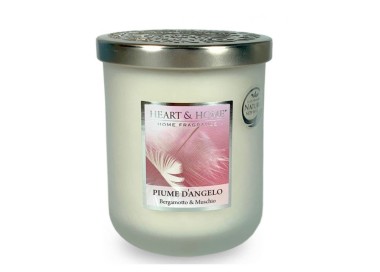 CANDELA SOIA PROFUMATA PIUME D'ANGELO PICCOLA 115G HEART&HOME