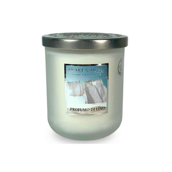 SCENTED SOY CANDLE LINEN SCENT SMALL 115G HEART&HOME