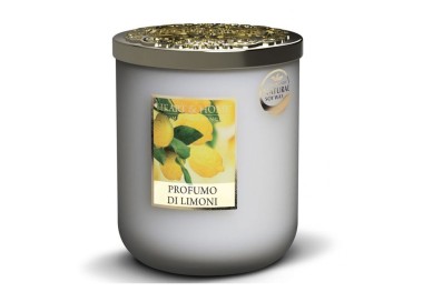 CANDELA SOIA PROFUMATA PROFUMO DI LIMONI PICCOLA 110G HEART&HOME