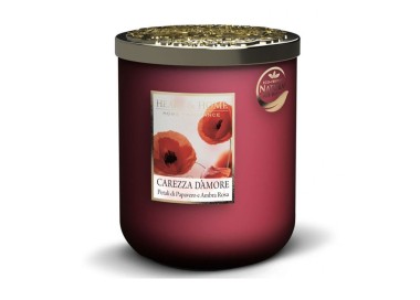 CANDELA SOIA PROFUMATA CAREZZA D'AMORE PICCOLA 110G HEART&HOME