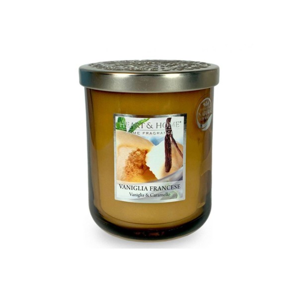 SMALL FRENCH VANILLA SCENTED SOY CANDLE 115G HEART&HOME