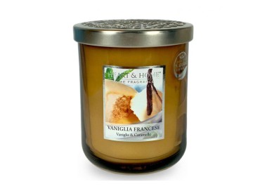 CANDELA SOIA PROFUMATA VANIGLIA FRANCESE PICCOLA 115G HEART&HOME