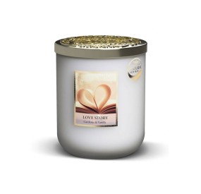 CANDELA SOIA PROFUMATA LOVE STORY PICCOLA 110G HEART&HOME