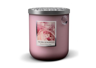 CANDELA SOIA PROFUMATA PEONIA ROMANTICA PICCOLA 115G HEART&HOME