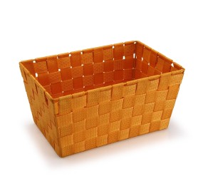 LARGE ORANGE STORAGE BASKET