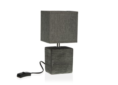 GRAY RECTANGULAR BAJOUR TABLE LAMP