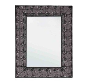 LARJAM BLACK METAL MIRROR 70x90.5CM BIZZOTTO