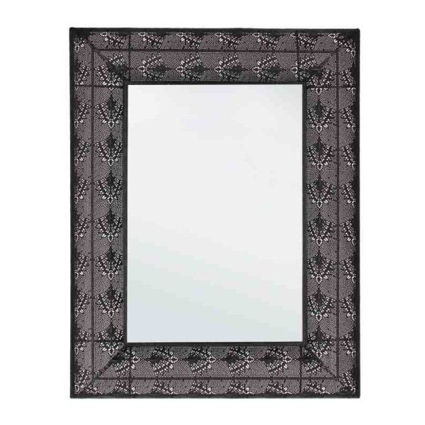 LARJAM BLACK METAL MIRROR 70x90.5CM BIZZOTTO