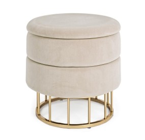 PAVLINA BEIGE STORAGE STOOL BIZZOTTO