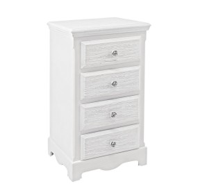 BLANC CHEST OF 4 DRAWERS WHITE WOOD BIZZOTTO 30x76