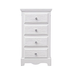 BLANC CHEST OF 4 DRAWERS WHITE WOOD BIZZOTTO 30x76