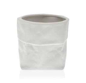 VASO ROTONDO CERAMICA BIANCO 18x20cm