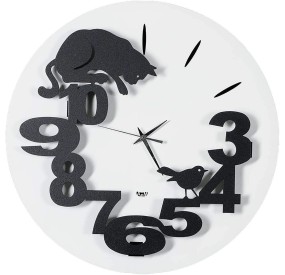 ROUND WALL CLOCK HUNTER CAT ARTI E MESTIERI DIAM.40CM