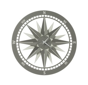 SMALL COMPASS WALL CLOCK ARTI E MESTIERI DIAM.45CM