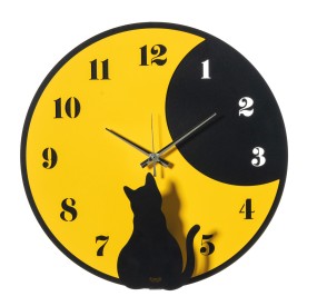 OROLOGIO PARETE MOON WHISKERS GATTI ARTI E MESTIERI DIAM.43CM