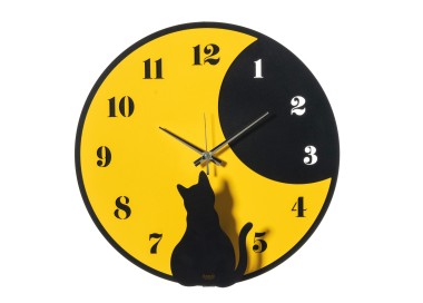 OROLOGIO PARETE MOON WHISKERS GATTI ARTI E MESTIERI DIAM.43CM