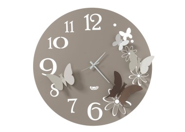 SMALL WALL CLOCK FLOWERS AND BUTTERFLIES ARTI E MESTIERI DIAM.45CM