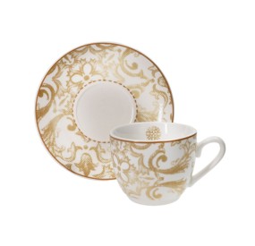 SET 2 TAZZINE CAFFE' EXCALIBUR NEW BON CHINA BRANDANI