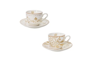 SET 2 TAZZINE CAFFE' EXCALIBUR NEW BON CHINA BRANDANI