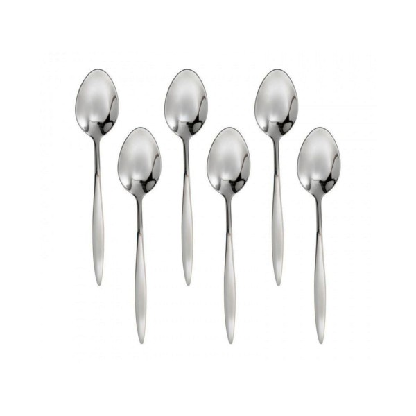 SET 6PCS STRETCH MOKA COFFEE SPOON BRANDANI STAINLESS STEEL