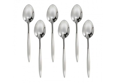 SET 6PCS STRETCH MOKA COFFEE SPOON BRANDANI STAINLESS STEEL