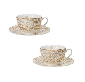 SET OF 2 CUPS EXCALIBUR NEW BON CHINA BRANDANI