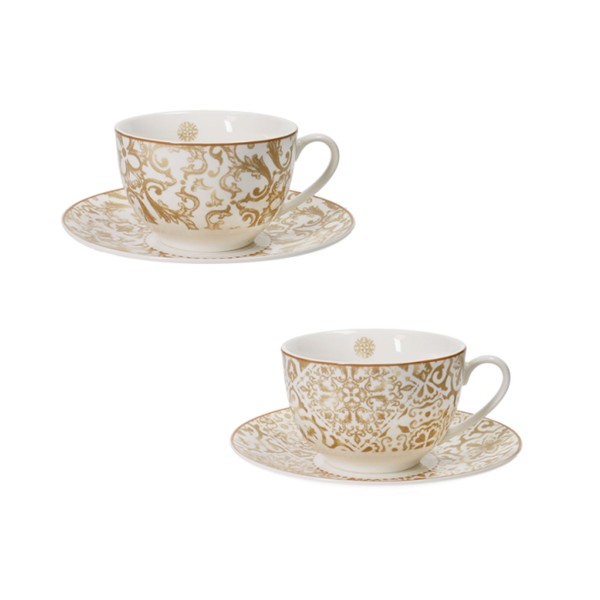 SET OF 2 CUPS EXCALIBUR NEW BON CHINA BRANDANI